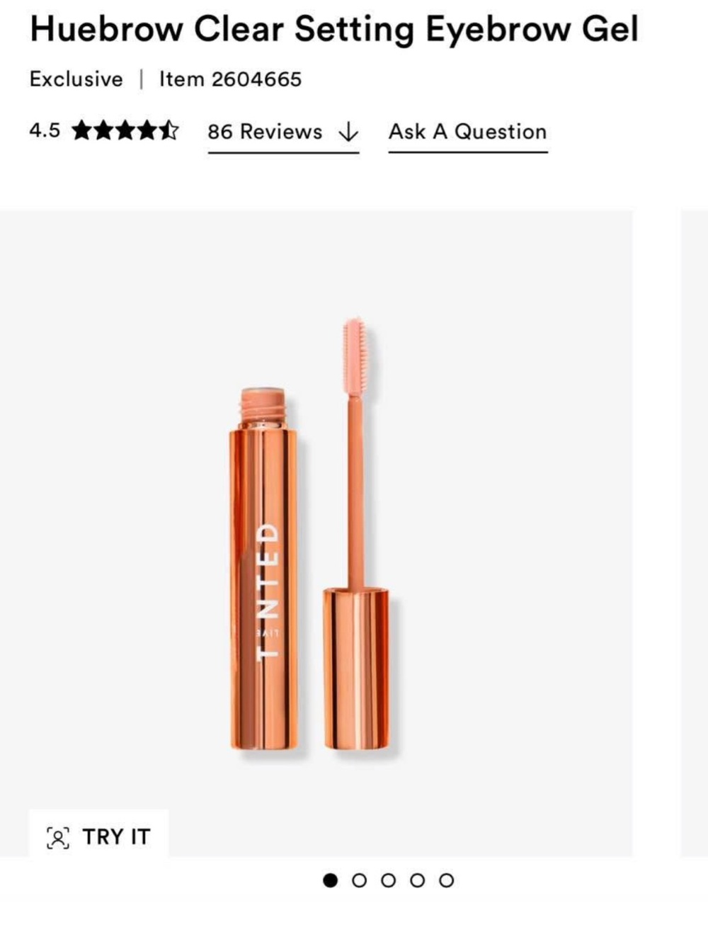 Tinted Huebrow Clear Setting Eyebrow Gel - Peach